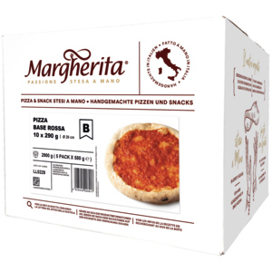 Pizza Base Rossa, handgemacht, tiefgekühlt, Ø 28 cm, 5 x 2 x 290 g Pizza Base Rossa, handgemacht, tiefgekühlt, Ø 28 cm, 5 x 2 x 290 g
