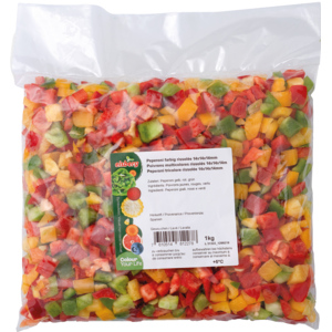 Peperoni farbig Rissolée, 14 x 14 x 14 mm, 1 kg