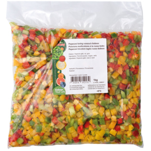 Peperoni farbig Russisch, 8 x 8 x 8 mm, 1 kg Peperoni farbig Russisch, 8 x 8 x 8 mm, 1 kg