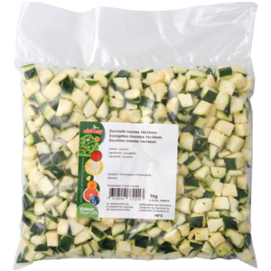 Zucchetti Rissolée, 14 x 14 x 14 mm, 1 kg Zucchetti Rissolée, 14 x 14 x 14 mm, 1 kg