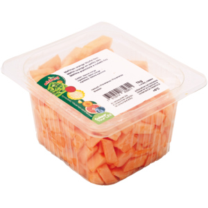 Melonen orange Würfel fein, 1 kg Melonen orange Würfel fein, 1 kg