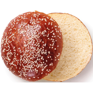 Romer's Laugenbrioche Bun mit Sesam geschnitten, Ø 12cm, 40 x 100 g