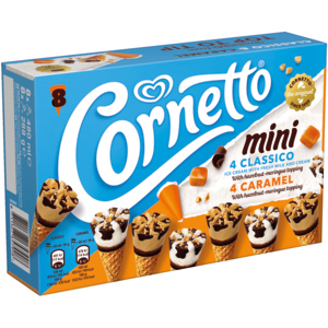 Lusso Cornetto Mini Mix Classico & Caramello,  8 x 60 ml