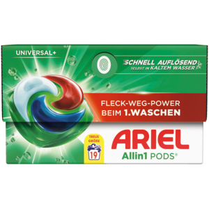 Ariel Vollwaschmittel Pods All-in-1 Universal, 19 WG