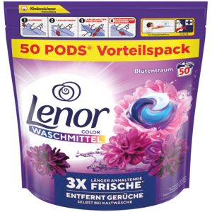 Lenor Vollwaschmittel Pods All-in-1 Color, Amethyst & Blütentraum, 50 Waschgänge Lenor Vollwaschmittel Pods All-in-1 Color, Amethyst & Blütentraum, 50 Waschgänge