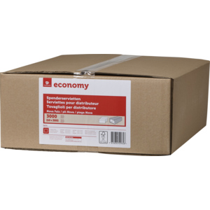 Economy Spenderserviette, Nova Falz, 1-lagig, weiss, 32 x 33 cm, 10 x 300 St Economy Spenderserviette, Nova Falz, 1-lagig, weiss, 32 x 33 cm, 10 x 300 St