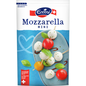 Emmi Mozzarella, Mini, 20 Stück zu ca. 7,25 g, 145 g Emmi Mozzarella, Mini, 20 Stück zu ca. 7,25 g, 145 g
