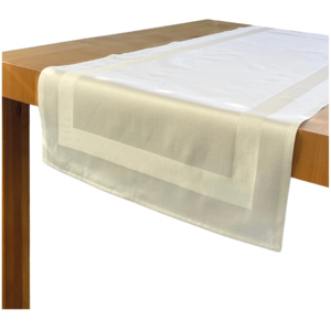 Tischläufer Baumwolle  53 x 140 cm weiss, Pack zu 2 Stück