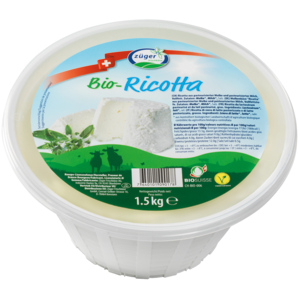 Züger Bio Ricotta, 1,5 kg Züger Bio Ricotta, 1,5 kg