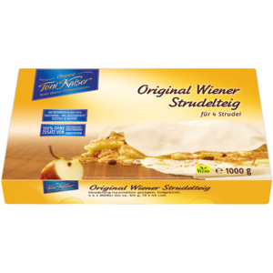 Toni Kaiser Strudelteig gezogen, tiefgekühlt, 1 kg Toni Kaiser Strudelteig gezogen, tiefgekühlt, 1 kg