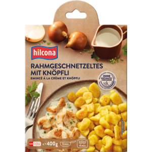 Hilcona Rahmgeschnetzeltes mit Knöpfli, 400 g Hilcona Rahmgeschnetzeltes mit Knöpfli, 400 g