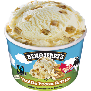 Ben & Jerry's Vanilla Pecan Brittle, 12 x 100 ml