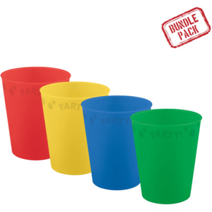 4 Becher Bright Party 250ml, reusable