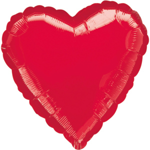 Folienballon Herz rot 45cm