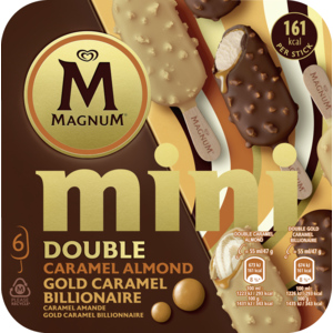 Magnum Mini Double Caramel & Gold Caramel Billionaire, 6 x 55 ml Magnum Mini Double Caramel & Gold Caramel Billionaire, 6 x 55 ml