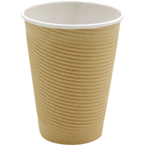 Becher Verive Ripple Wall FSC, braun, 1 dl, Pack zu 50 Stück Becher Verive Ripple Wall FSC, braun, 1 dl, Pack zu 50 Stück