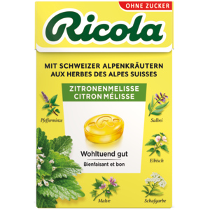 Ricola Zitronenmelisse ohne Zucker, 20 x 50 g Ricola Zitronenmelisse ohne Zucker, 20 x 50 g