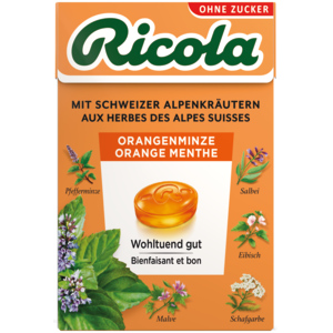 Ricola Orange Minze Bonbons, 20 x 50 g Ricola Orange Minze Bonbons, 20 x 50 g