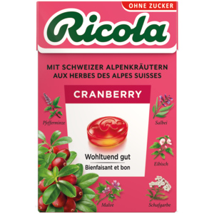 Ricola Cranberry Bonbons, 20 x 50 g