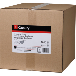 Quality Spenderserviette, Nova Falz, 2-lagig, weiss, 32 x 33 cm, 16 x 125 St Quality Spenderserviette, Nova Falz, 2-lagig, weiss, 32 x 33 cm, 16 x 125 St