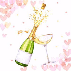 Duni Servietten Hearts Bubbles, 33 x 33 cm, 20 St Duni Servietten Hearts Bubbles, 33 x 33 cm, 20 St