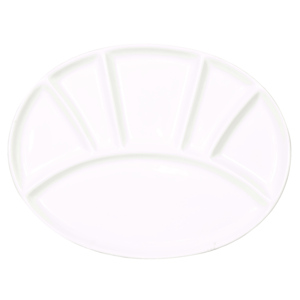 Fleischfondue-Teller oval stapelbar 30 x 22 cm Fleischfondue-Teller oval stapelbar 30 x 22 cm