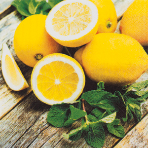 Homefashion Servietten Lemon, 33 x 33 cm, Pack zu 20 Stück Homefashion Servietten Lemon, 33 x 33 cm, Pack zu 20 Stück