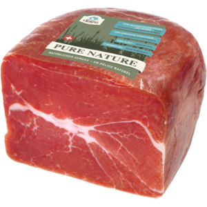 Albert Spiess Pure Nature Bündner Rohschinken 1/2, ohne Schwarte, ca. 1,2 kg Albert Spiess Pure Nature Bündner Rohschinken 1/2, ohne Schwarte, ca. 1,2 kg