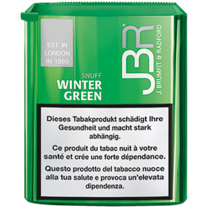 JBR Wintergreen Snuff, Pack zu 10 x 10 g