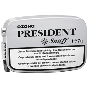 Ozona Snuff President Schnupftabak, Pack zu 10 x 7 g