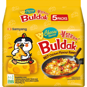 Buldak Hot Chicken Ramen Cheese, 5 x 140 g