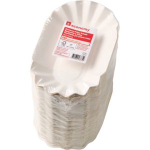 Economy Pommes Frites Schalen aus Pappe oval FSC 10,5 x 17,5 cm weiss, Pack zu 250 Stück Economy Pommes Frites Schalen aus Pappe oval FSC 10,5 x 17,5 cm weiss, Pack zu 250 Stück