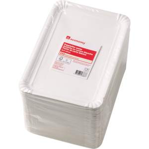 Economy Pappteller FSC 16,5 x 23 cm weiss, Pack zu 250 Stück