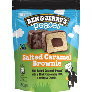 Ben & Jerry's Salted Caramel Brownie Peaces, 8 x 160 ml