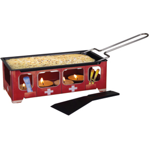 Appareil à raclette avec bougies "Gondole", rouge
