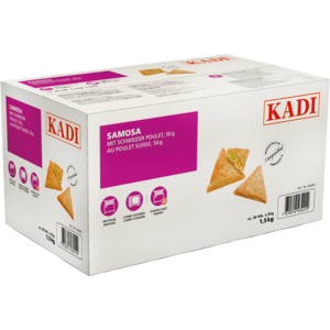 Kadi Samosa mit Poulet und Gemüse, TK, 30 x 50 g / 1,5 kg