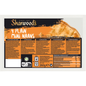 Sharwood's Naan Brot nature mini, 4 Stück