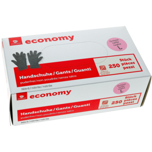 Economy Einweghandschuhe Nitril, Grösse L, schwarz, 10 x 250 St Economy Einweghandschuhe Nitril, Grösse L, schwarz, 10 x 250 St