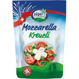 Züger Mozzarella, Kreuzli, 130 g Züger Mozzarella, Kreuzli, 130 g