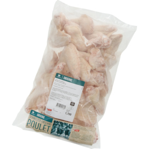 Origine Freiland Poulet Flügeli, tiefgekühlt, 45g+, 4 x 1,7 kg