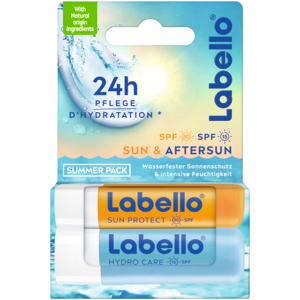 Labello Sommer Set, Sun Protect & Hydro Care, 2 x 4,8 g