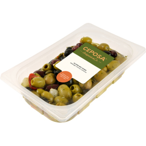 Oliven Mix Athen, zum Teil mit Stein, 800 g Oliven Mix Athen, zum Teil mit Stein, 800 g