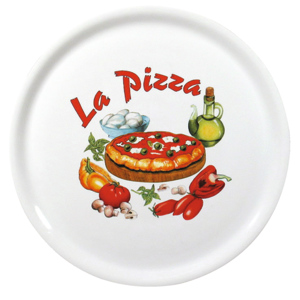 Pizzateller dekoriert La Pizza, Ø 31 cm, Pack zu 6 Stück