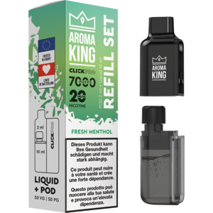 Aroma King Click Pro 7000 Fresh Menthol (Pod + Liquid) (10) Aroma King Click Pro 7000 Fresh Menthol (Pod + Liquid) (10)
