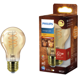 Philips LED A60 60W 2200K E27 Amber SP DIM 1PF/4