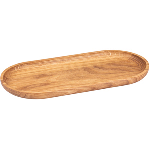 Holzteller oval, aus Eiche, 25 x 12 cm