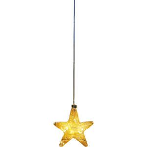 LED Glas Stern, organisch, gold, 15 cm LED Glas Stern, organisch, gold, 15 cm