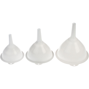 Trichter Satz 3-teilig, Ø 10/12/14 cm, weiss Trichter Satz 3-teilig, Ø 10/12/14 cm, weiss