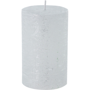 Zylinderkerze Rustico lackiert, 60 x 100 mm, 35 h, silber Zylinderkerze Rustico lackiert, 60 x 100 mm, 35 h, silber