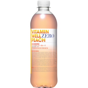 Vitamin Well Zero Peach, Pack zu 12 Flaschen x 50 cl Vitamin Well Zero Peach, Pack zu 12 Flaschen x 50 cl